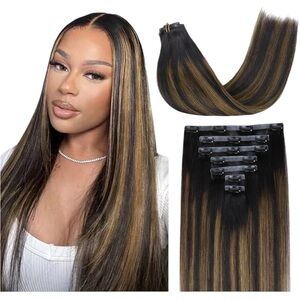 Lashey Remy Human Hair Body Wave Seamless 20 Inch Clip In Hair Extensions